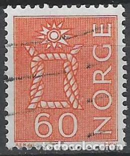 Francobolli: NORUEGA 1964-75 - S.B&Aacute;SICA, NUDO MARINO, ROJO - USADO