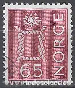 Francobolli: NORUEGA 1968 - S.B&Aacute;SICA, NUDO MARINO, ROJO - USADO