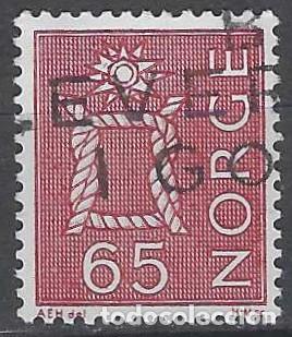 Francobolli: NORUEGA 1968 - S.B&Aacute;SICA, NUDO MARINO, ROJO - USADO