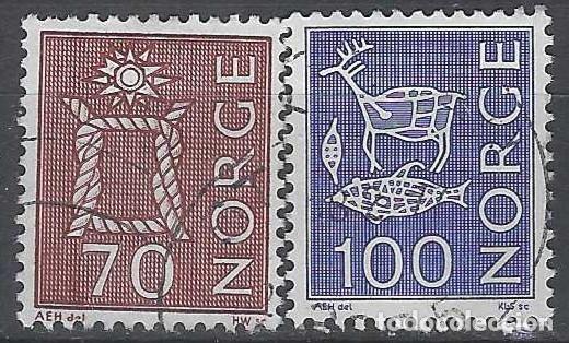 Sellos: NORUEGA 1970 - S.B&Aacute;SICA, S.COMPLETA - USADOS