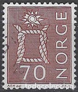 Sellos: NORUEGA 1970 - S.B&Aacute;SICA, NUDO MARINERO, MARR&Oacute;N CARM&Iacute;N - USADO