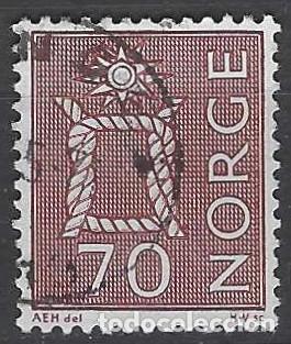 Sellos: NORUEGA 1970 - S.B&Aacute;SICA, NUDO MARINERO, MARR&Oacute;N CARM&Iacute;N - USADO