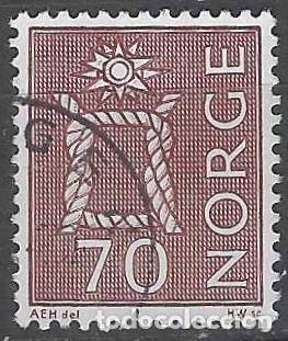 Sellos: NORUEGA 1970 - S.B&Aacute;SICA, NUDO MARINERO, MARR&Oacute;N CARM&Iacute;N - USADO