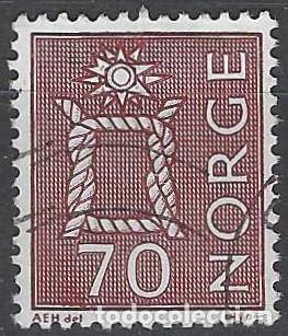 Sellos: NORUEGA 1970 - S.B&Aacute;SICA, NUDO MARINERO, MARR&Oacute;N CARM&Iacute;N - USADO