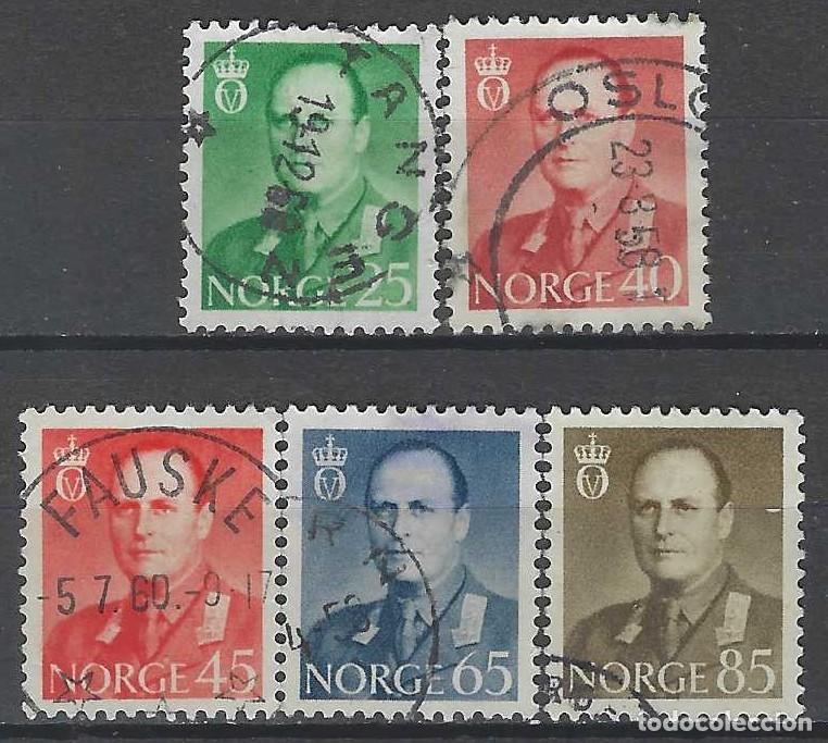 Sellos: NORUEGA 1958-59 - REY OLAV V, S.COMPLETA - USADOS