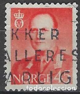 Sellos: NORUEGA 1958-59 - REY OLAV V, ROJO - USADO