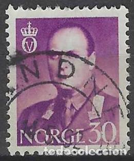 Sellos: NORUEGA 1959-60 - REY OLAV V, VIOLETA - USADO
