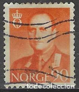 Sellos: NORUEGA 1959-60 - REY OLAV V, AMARILLO ANARAJADO - USADO