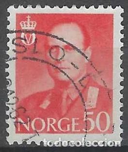 Sellos: NORUEGA 1962 - REY OLAV V, ROJO - USADO