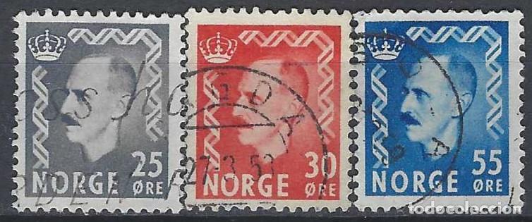 Sellos: NORUEGA 1951-52 - REY HAAKON VII, S.COMPLETA - USADOS