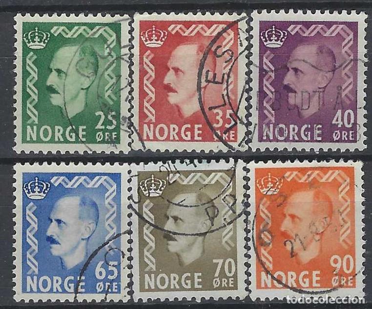 Sellos: NORUEGA 1955-56 - REY HAAKON VII, S. COMPLETA - USADOS