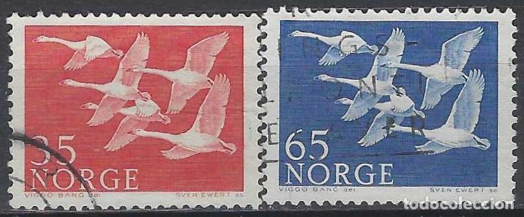 Sellos: NORUEGA 1956 - EMISI&Oacute;N NORDEN, FAUNA, CISNES, S.COMPLETA - USADOS