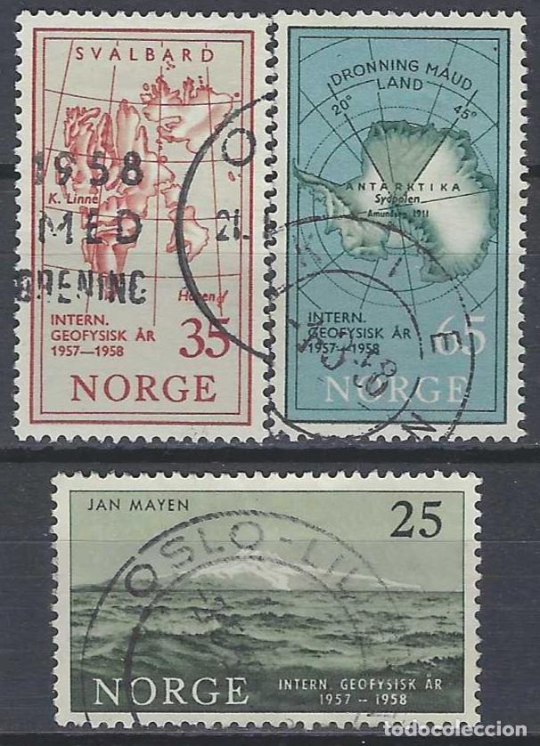 Sellos: NORUEGA 1957 - A&Ntilde;O INTERNACIONAL GEOF&Iacute;SICO, S.COMPLETA - USADOS