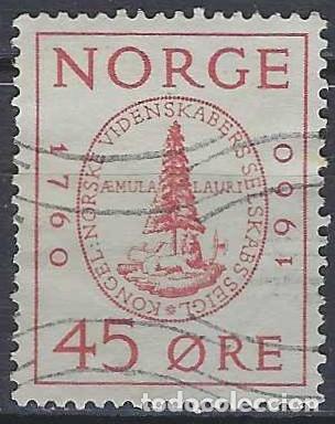Sellos: NORUEGA 1960 - BICENTENARIO DE LA REAL SOCIEDAD DE CIENCIAS - USADO