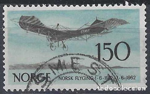 Sellos: NORUEGA 1962 - 50&ordm; ANIV.DE LA AVIACI&Oacute;N NORUEGA - USADO