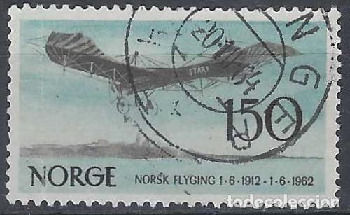 Sellos: NORUEGA 1962 - 50&ordm; ANIV.DE LA AVIACI&Oacute;N NORUEGA - USADO