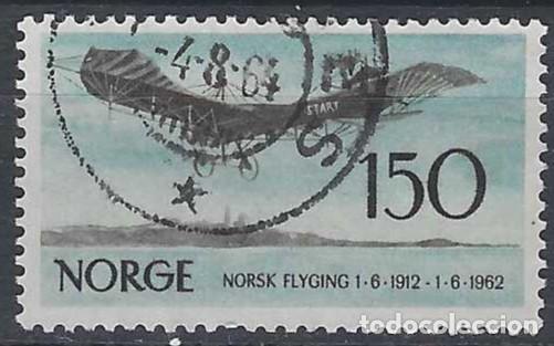 Sellos: NORUEGA 1962 - 50&ordm; ANIV.DE LA AVIACI&Oacute;N NORUEGA - USADO