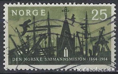 Sellos: NORUEGA 1964 - CENTENARIO DE LAS MISIONES MARINAS NORUEGAS - USADO