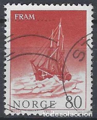 Sellos: NORUEGA 1972 - BARCOS POLARES NORUEGOS &rdquo;FRAM&rdquo; - USADO