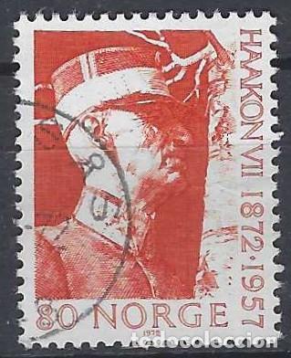 Sellos: NORUEGA 1972 - CENTENARIO DEL NACIMIENTO DEL REY HAAKON VII - USADO