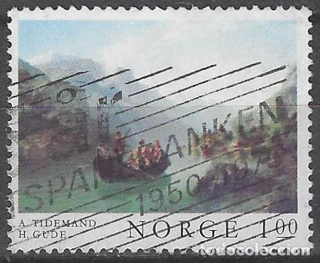 Sellos: NORUEGA 1974 - PINTURA NORUEGA DE A.TIDEMAND - USADO