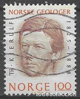 Sellos: NORUEGA 1974 - GE&Oacute;LOGOS NORUEGOS, THEODOR KJERULF - USADO
