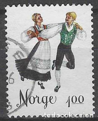Sellos: NORUEGA 1976 - DANZAS FOLKL&Oacute;RICAS, &rdquo;SPRINGAR&rdquo;, HORDALAND - USADO
