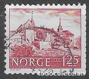 Sellos: NORUEGA 1977 - TURISMO, CASTILLO DE AKERSHUS - USADO
