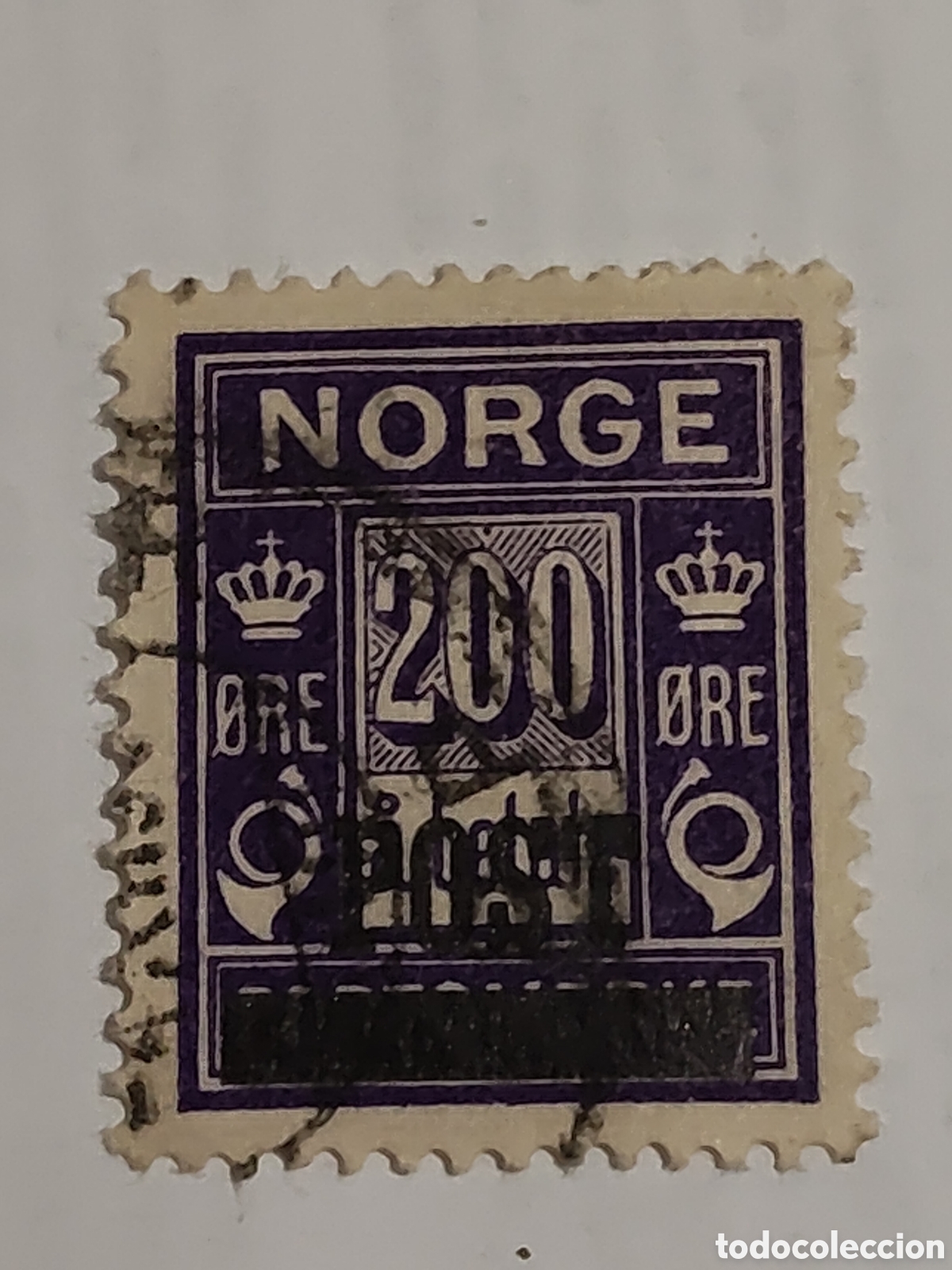 Sellos: Sello de Noruega correo de deudas 1929