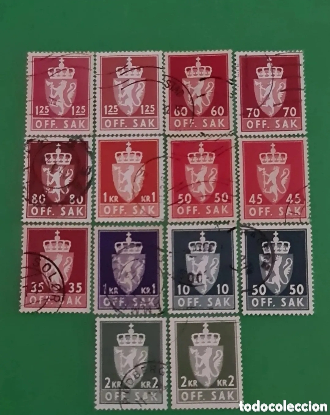Briefmarken: NORUEGA (1955-1975) Sellos Escudos de Armas / MNH.