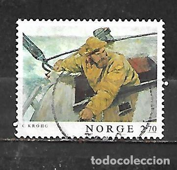 Sellos: 1987: Pintura noruega - &rdquo;Tempestad en el mar&rdquo;. C. Krogh, 1852-1925 (usado)