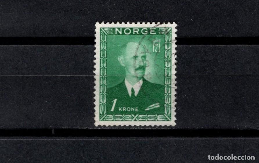 Sellos: Sello usado. Rey Haakon VII. 1 corona. 1946 junio. Yvert 285