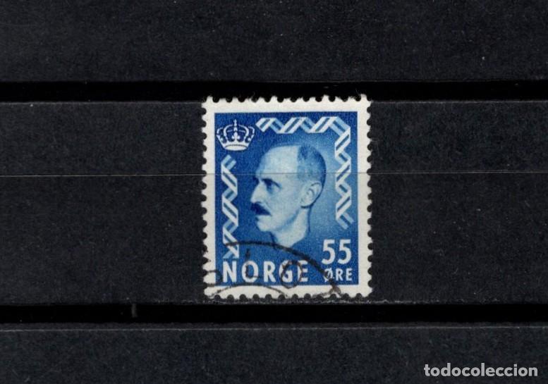 Sellos: Sello usado. Haakon VII. Sello de 55 ores. 1952 enero. Yvert 330A.