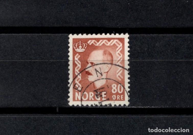 Sellos: Sello usado. Haakon VII. Sello de 80 ores. 1951 marzo. Yvert 335.