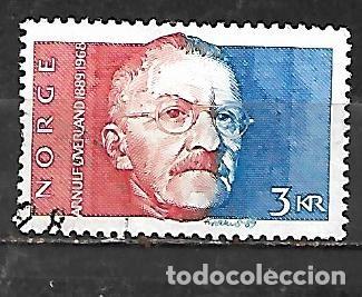 Sellos: 1989: Escritores, poetas y novelistas - Arnulf &Oslash;verland, 1889 - 1968 (usado)