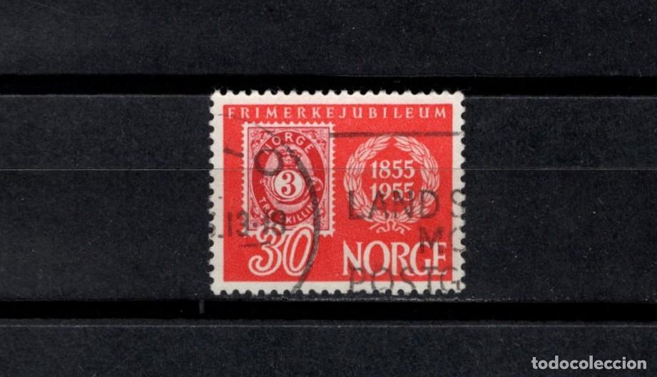Sellos: Sello usado. Centenario del sello Noruego. Sello de 30 ores. 1955 enero. Yvert 356.