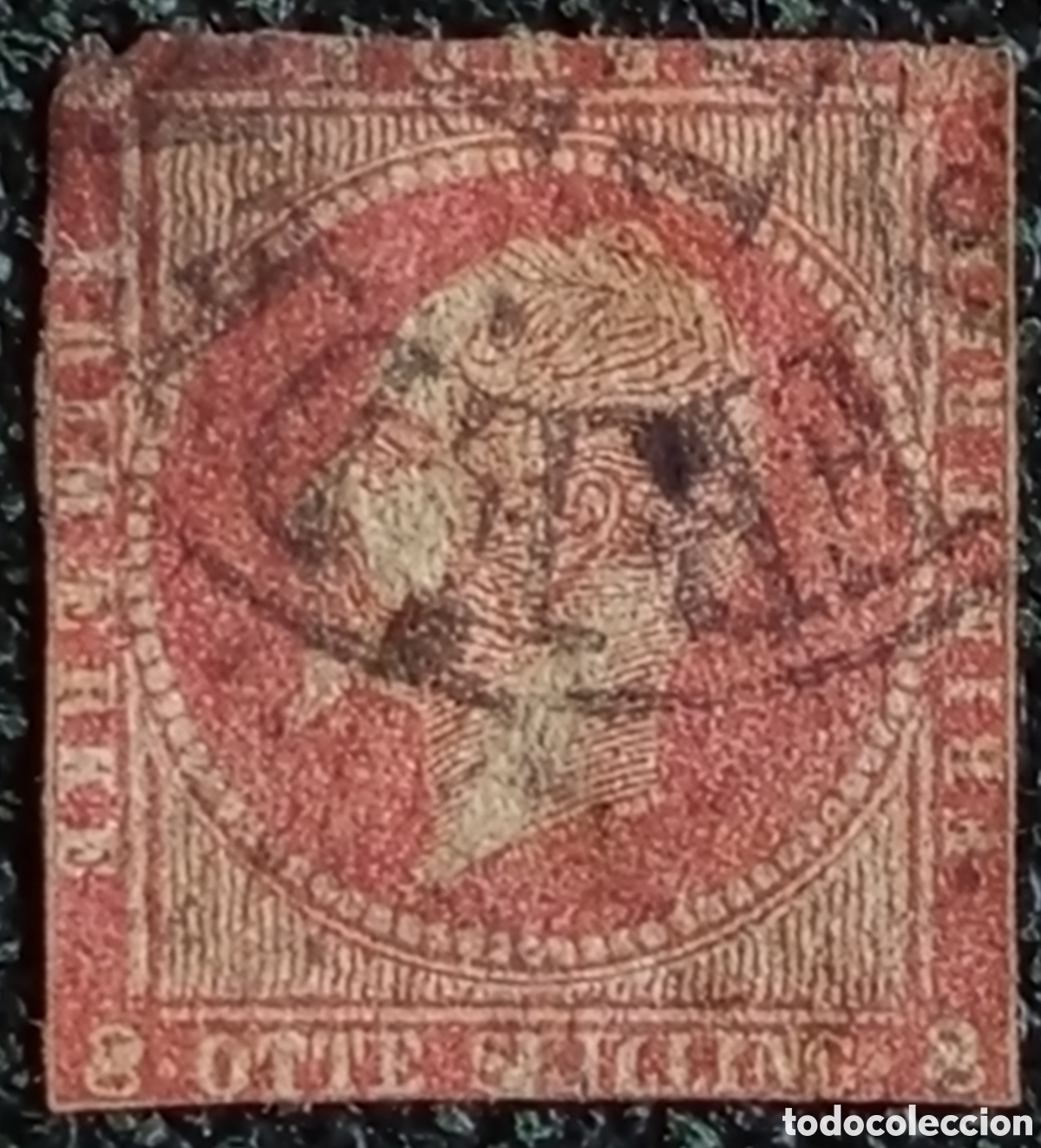 Sellos: Noruega 1856 Rey &Oacute;scar I 8 Skilling Rosa/Rojo Usado Norgeskatalogen NK 5 Scott 5