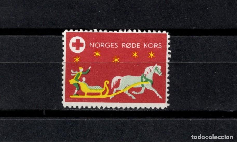 Sellos: Vi&ntilde;eta de la Cruz Roja Noruega. 1958.