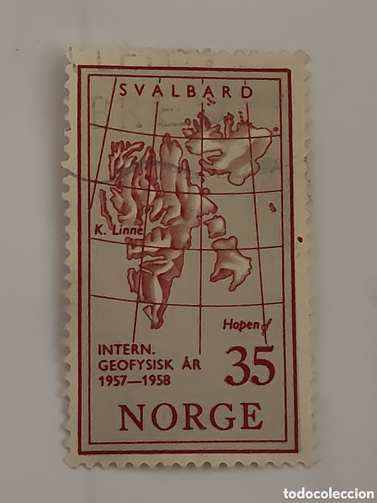 Sellos: Sello de Noruega a&ntilde;o geof&iacute;sico internacional 1957-58