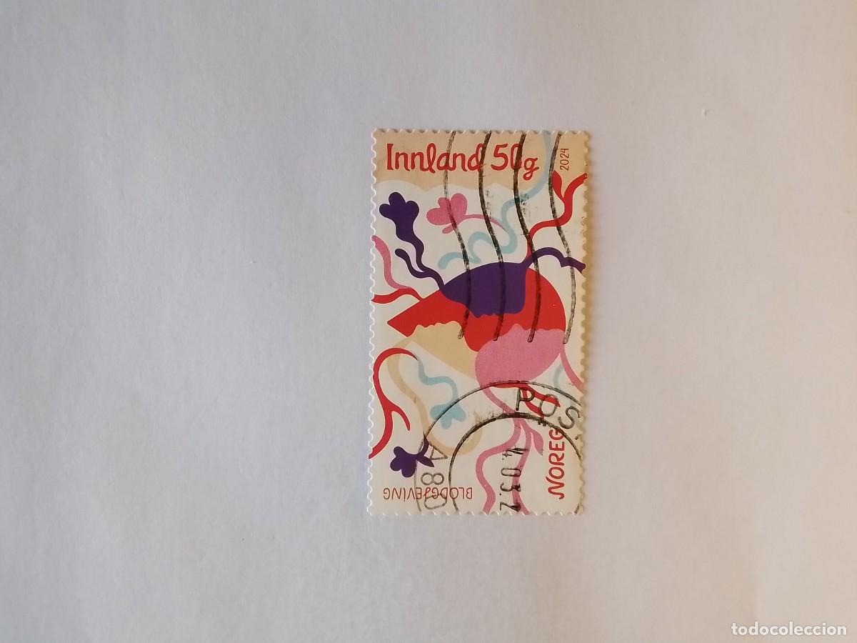 Timbres: A&Ntilde;O 2024 NORUEGA SELLO USADO