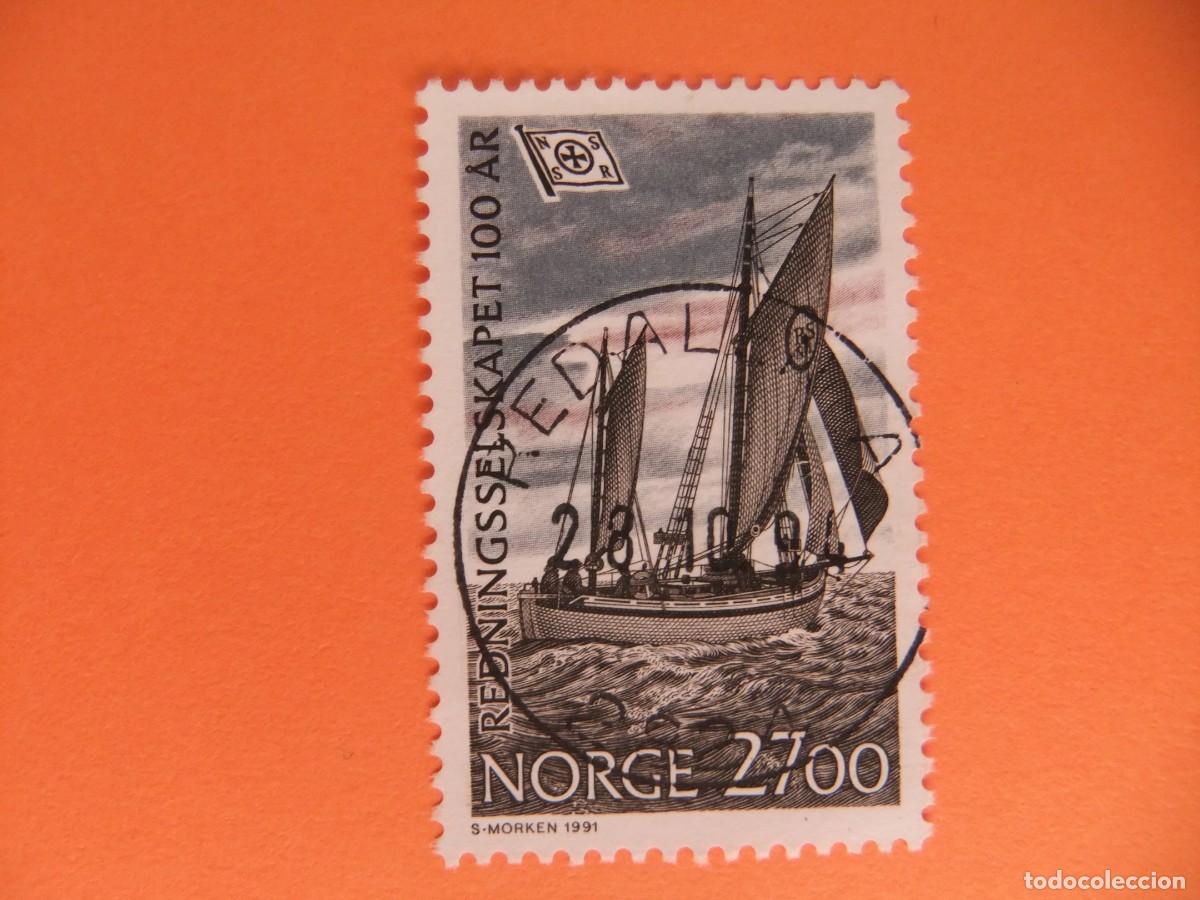 Francobolli: 59 NORUEGA NORGE 1991 / PRIMER VELERO de SALVAMENTO ( COLIN ARCHER ) / YVERT 1024 FU