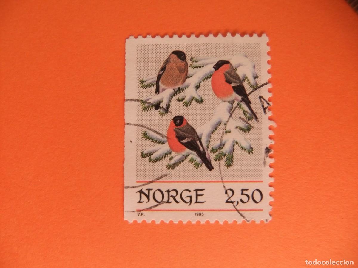 Sellos: 59 NORUEGA NORGE 1985 / NAVIDAD PAJAROS / YVERT 895 FU