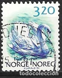 Briefmarken: Noruega 1990 - Mi 1038 - YT 997 - Ave : Cisne