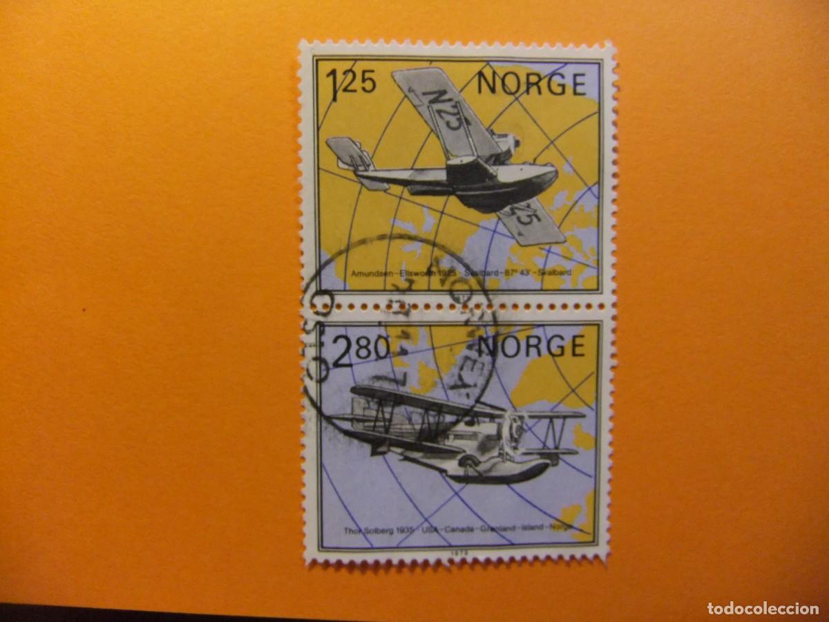 Francobolli: 59 NORUEGA NORGE 1979 / HIDROAVIONES / YVERT 761 + 763 FU