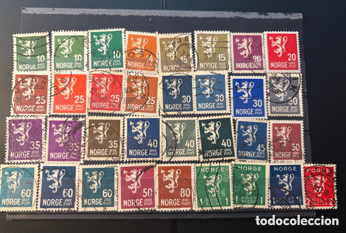 Timbres: Lote sellos Noruega 33 unidades 1922 - 1935 usados