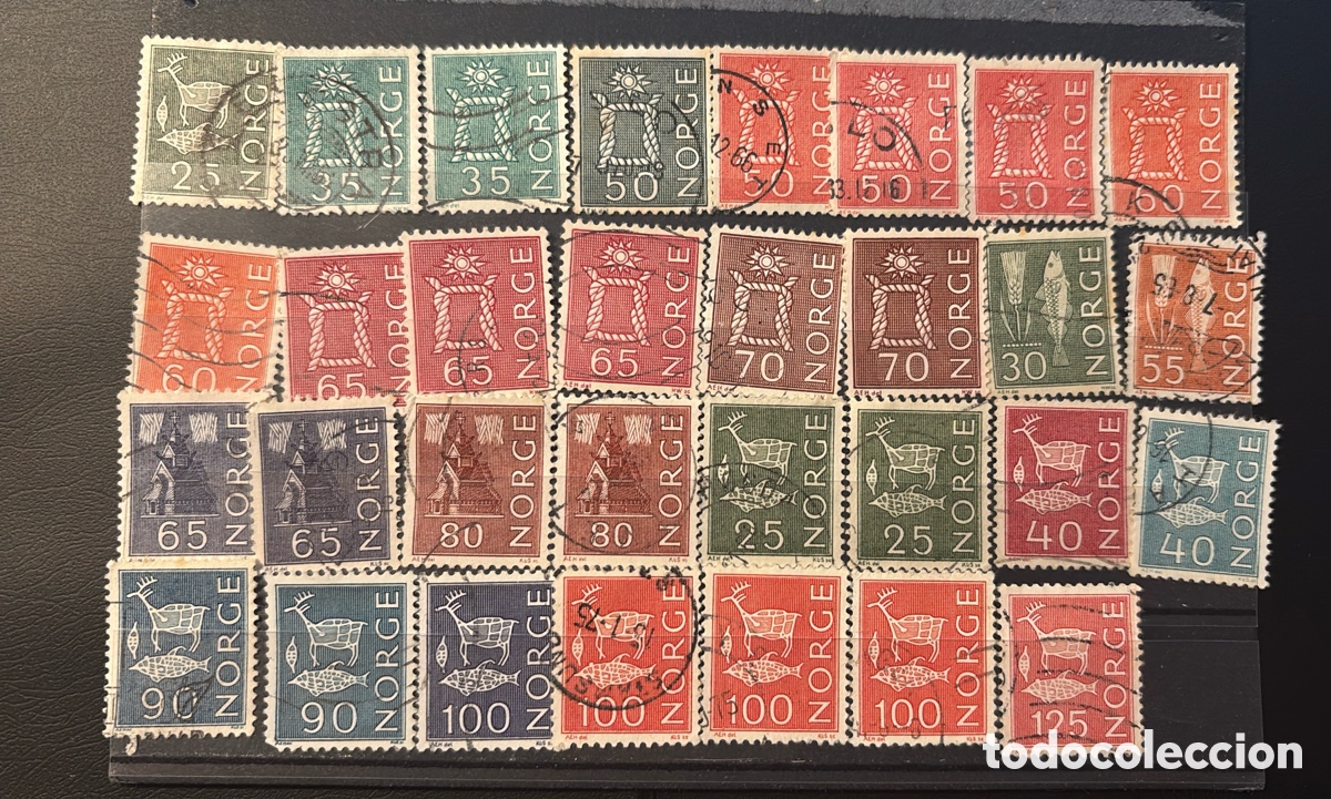 Selos: Lote sello Noruega 1929-1971 84 unidades