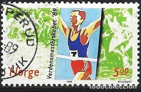 Sellos: Noruega 1989 - Mi 1014 - YT 971 - Campeonatos del Mundo de campo a trav&eacute;s