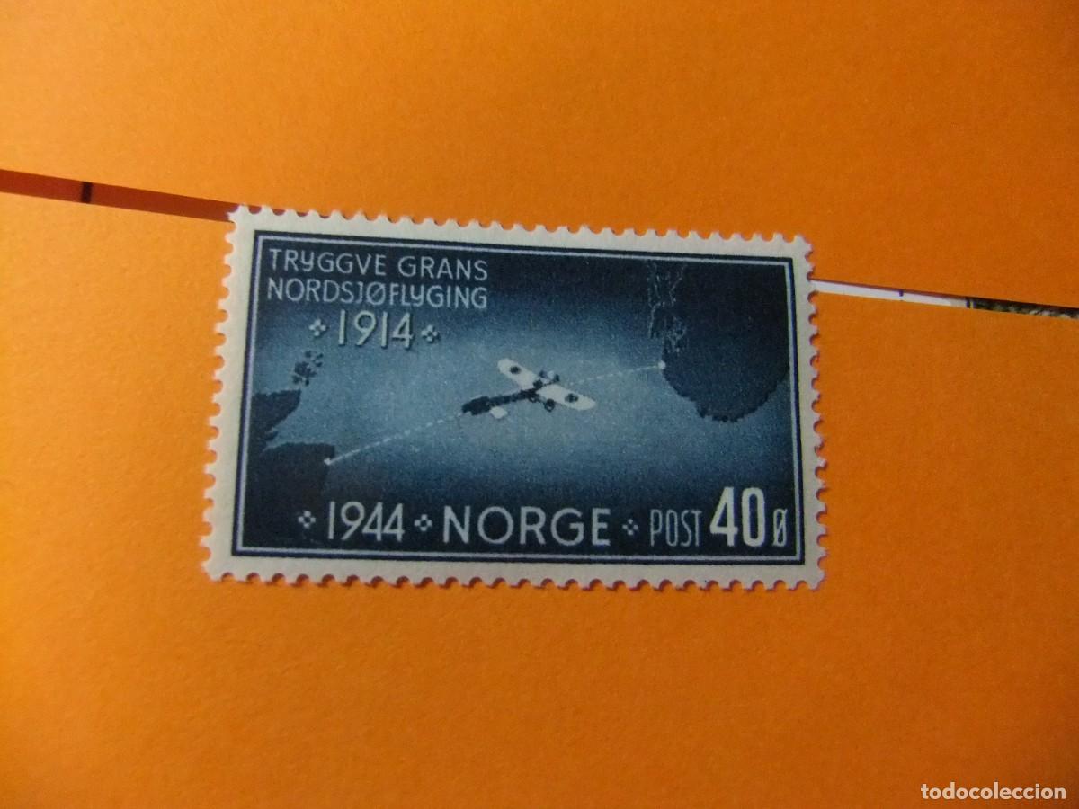 Sellos: L 47 NORUEGA NORGE 1944 / MONOPLANO BLERIOT XI / YVERT 260 MH