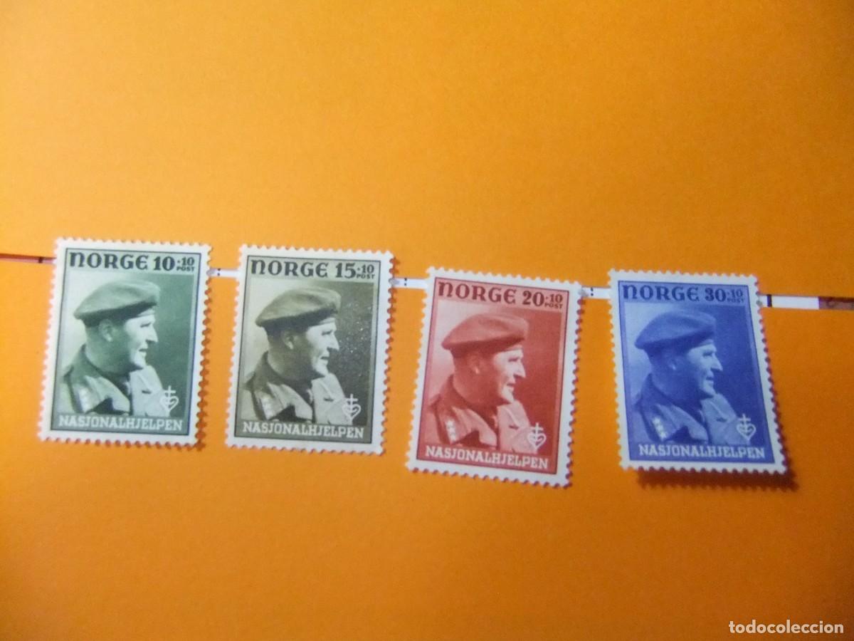 Sellos: L 47 NORUEGA NORGE 1946 / PRINCIPE REAL OLAF / YVERT 280 / 283 MH