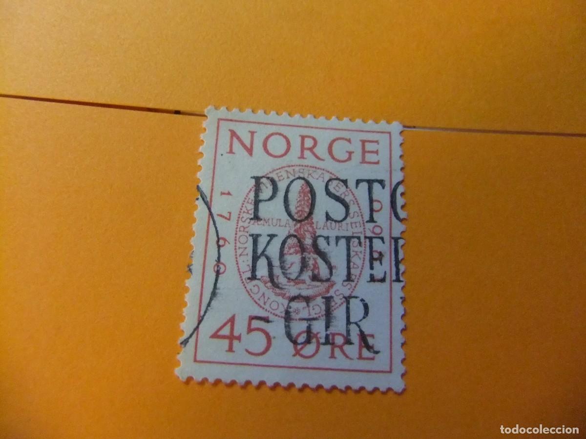 Sellos: L 47 NORUEGA NORGE 1960 / BICENTEN. de la SOCIEDAD de las CIENCIAS / YVERT 398 FU